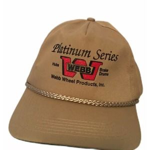 Webb Platinum Series Hat Cap Wheel Products Hubs Brakes Drums Spellout Logo Rope